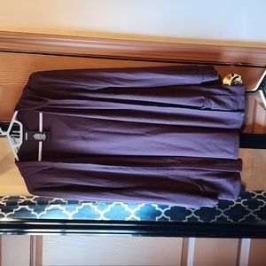 Eggplant hooded cardigan